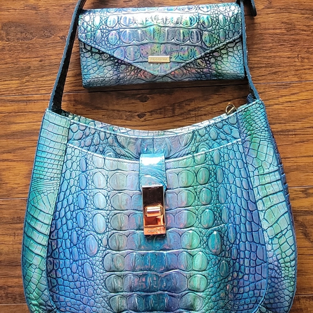 ‼️SOLD‼️Brahmin Bag and wallet in Topaz